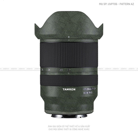 Dán Skin Ống Kính Tamron Vân Nổi Pattern AZ Xanh | UVPT06