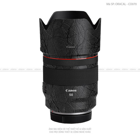 Dán Skin Ống Kính Canon Vân Nổi Cocoon Black | ORACAL - CO070