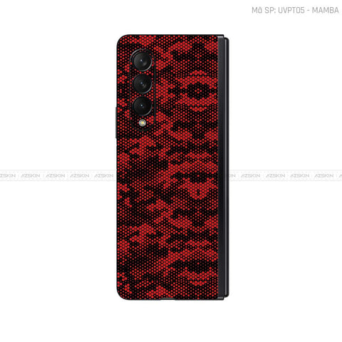 Dán Skin Galaxy Z Fold4 Vân Mamba Đỏ | UVPT05