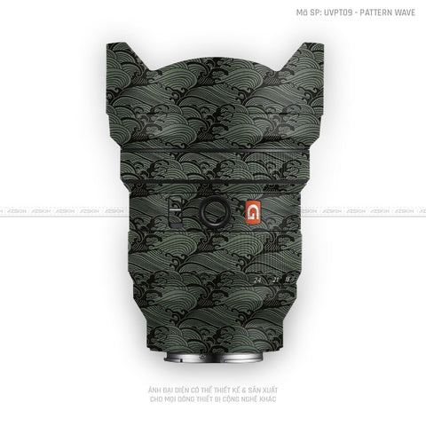 Dán Skin Ống Kính Sony Vân Nổi Pattern Wave Xanh | UVPT09