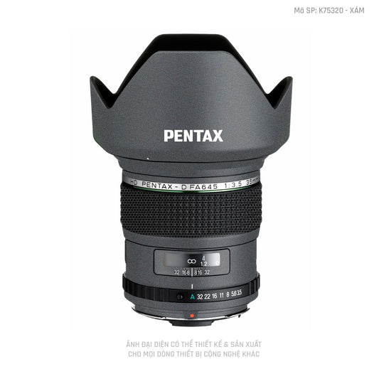 Dán Skin Ống Kính Pentax Đổi Màu Xám | K75320