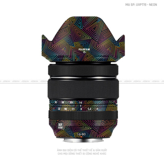 Dán Skin Ống Kính Fujifilm Vân Nổi Neon 03 | UVPT19