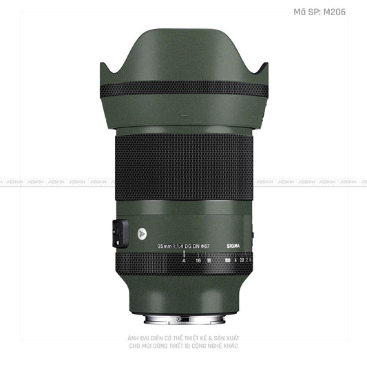 Dán Skin Ống Kính Sigma Màu Xanh Midnight | M206