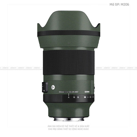 Dán Skin Ống Kính Sigma Màu Xanh Midnight | M206