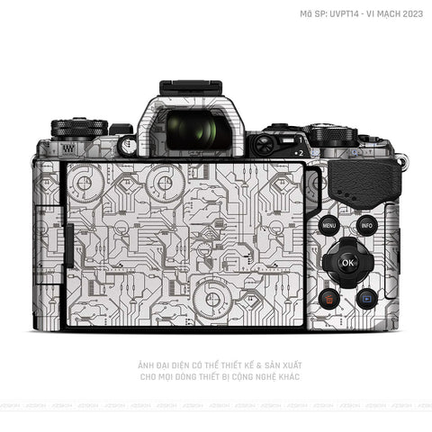 Dán Skin Máy Ảnh Olympus Vân Vi Mạch 2023 Trắng | UVPT14