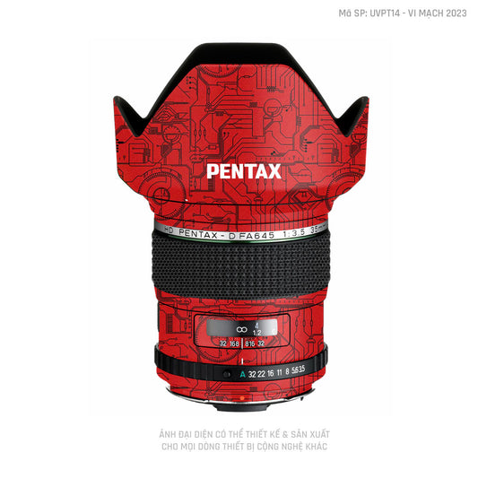 Ống Kính Pentax Vân Nổi Vi Mạch 2023 Đỏ | UVPT14