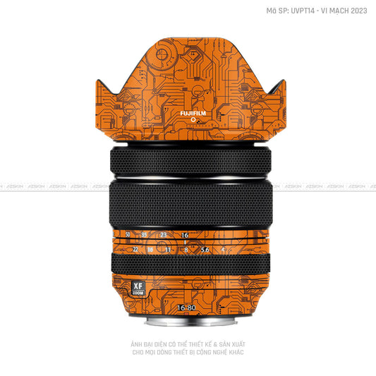 Dán Skin Ống Kính Fujifilm Vân Nổi Vi Mạch 2023 Cam | UVPT14
