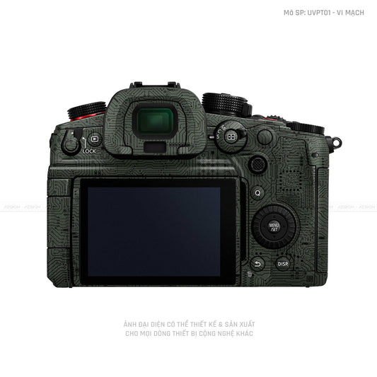 Dán Skin Máy Ảnh Lumix Vân Nổi Vi Mạch Xanh | UVPT01
