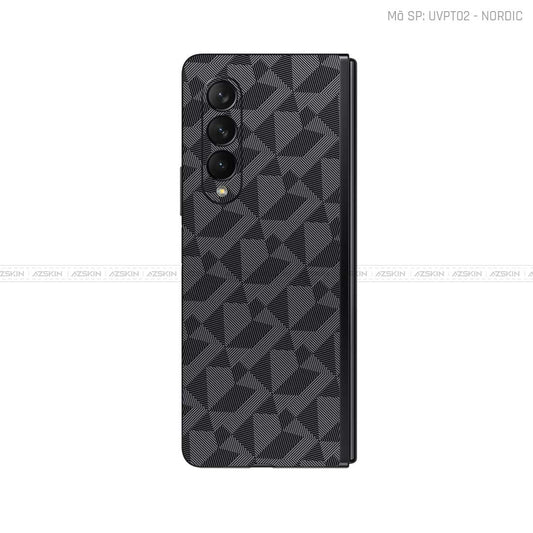 Skin Galaxy Z Fold4 Vân Nordic Xám | UVPT02