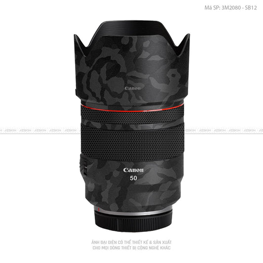 Dán Skin Ống Kính Canon Vân Nổi Camo Đen | 3M2080 - SB12
