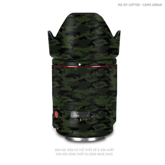 Dán Skin Ống Kính Máy Ảnh Vân Nổi Camo Urban Xanh | UVPT08