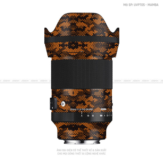 Dán Skin Ống Kính Sigma Vân Nổi Pattern Mamba Cam | UVPT05