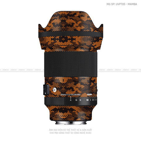 Dán Skin Ống Kính Sigma Vân Nổi Pattern Mamba Cam | UVPT05