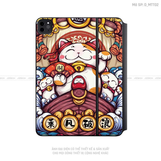 Dán Skin Magic Keyboard Hình Mèo Thần Tài | D_MTT02