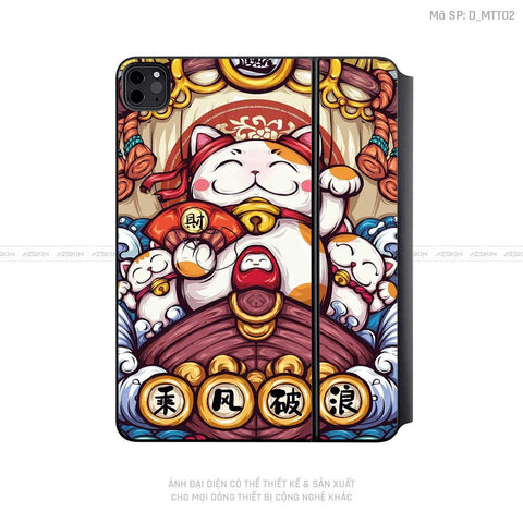 Dán Skin Magic Keyboard Hình Mèo Thần Tài | D_MTT02
