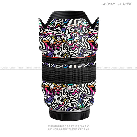 Dán Skin Ống Kính Canon Vân Nổi Graffiti 02 | UVPT20
