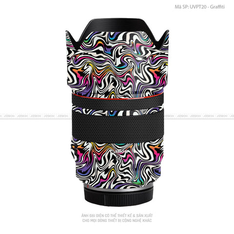 Dán Skin Ống Kính Canon Vân Nổi Graffiti 02 | UVPT20