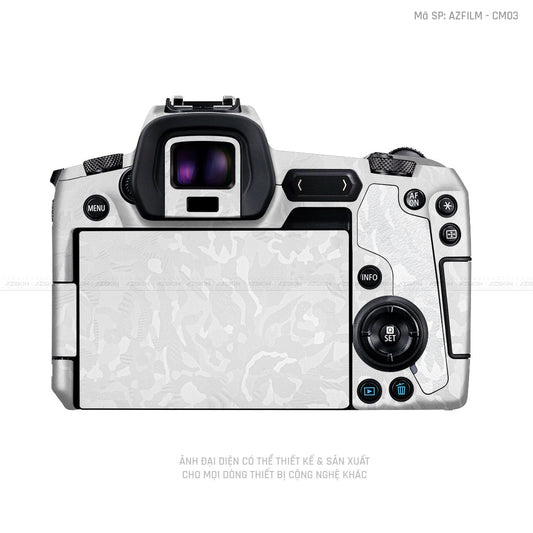 Dán Skin Máy Ảnh Canon Vân Camo Trắng | AZFILM - CM03