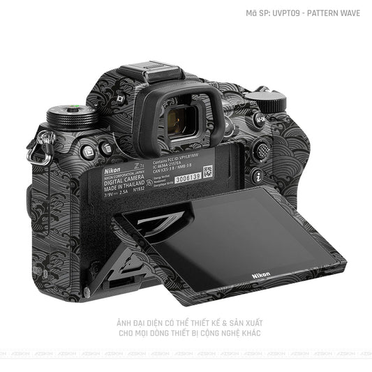 Dán Skin Máy Ảnh Nikon Vân Nổi Pattern Wave Xám | UVPT09