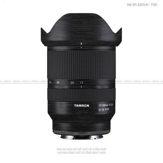 Dán Skin Ống Kính Tamron Vân Titan Xước Đen | TT01