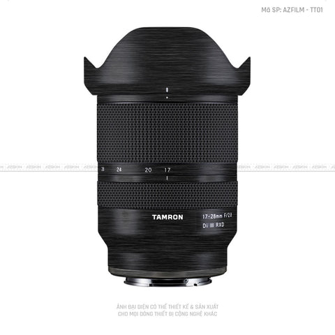 Dán Skin Ống Kính Tamron Vân Titan Xước Đen | TT01