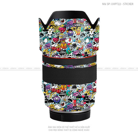 Dán Skin Ống Kính Canon Vân Nổi Sticker 06 | UVPT22