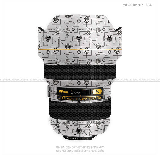 Dán Skin Ống Kính Nikon Vân Nổi Pattern Icon Trắng | UVPT17