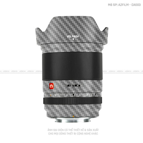 Dán Skin Ống Kính Viltrox Vân Carbon Xám | CA03