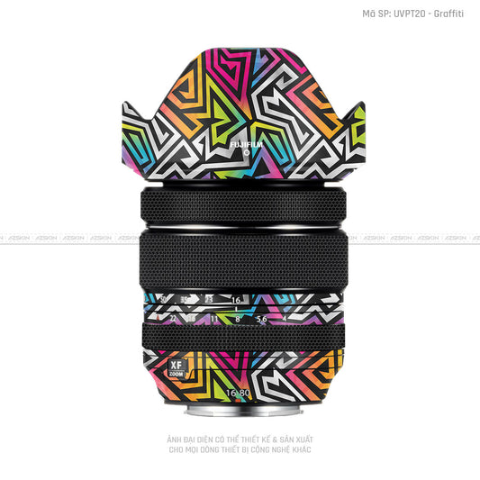 Dán Skin Ống Kính Fujifilm Vân Nổi Graffiti 01 | UVPT20