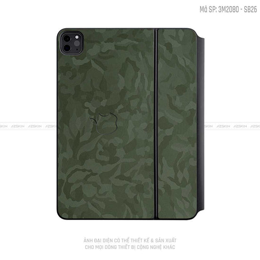 Dán Skin 3M/Oracal Magic Keyboard Vân Camo Xanh | SB26