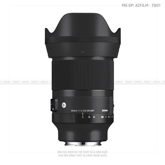 Dán Skin Ống Kính Sigma Màu Nổi Fabic Black | AZFILM - FB01