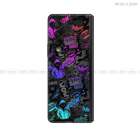Dán Skin Galaxy Z Fold3 Hình Sticker | D_STK01
