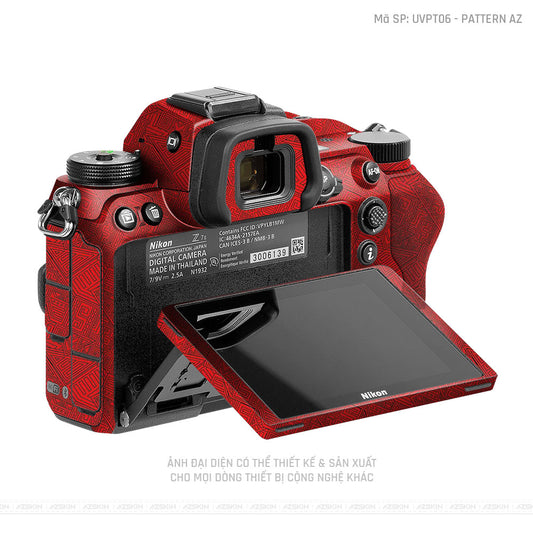 Dán Skin Máy Ảnh Nikon Vân Nổi Pattern AZ Đỏ | UVPT06