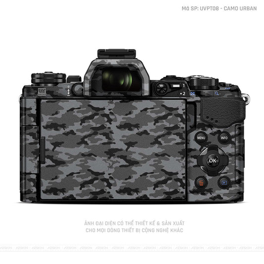 Dán Skin Máy Ảnh Olympus Vân Nổi Camo Urban Grey | UVPT08