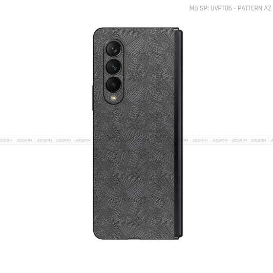 Dán Skin Galaxy Z Fold4 Vân Nổi Pattern AZ Xám | UVPT06