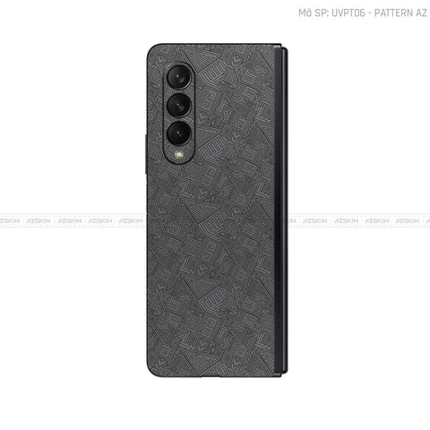 Dán Skin Galaxy Z Fold4 Vân Nổi Pattern AZ Xám | UVPT06