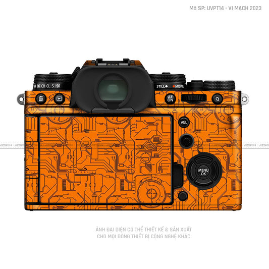 Dán Skin Máy Ảnh Fujifilm Vân Nổi Vi Mạch 2023 Cam | UVPT14
