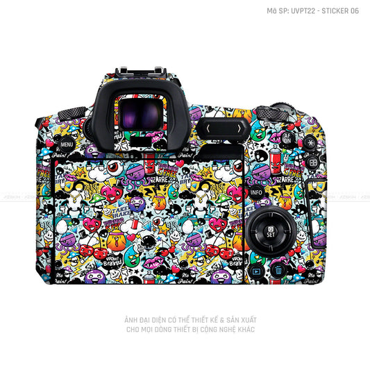 Dán Skin Máy Ảnh Canon Vân Nổi Sticker 06 | UVPT22