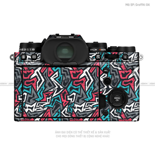 Dán Skin Máy Ảnh Fujifilm Vân Nổi Pattern Graffiti 04 | UVPT20