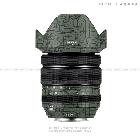 Dán Skin Ống Kính Fujifilm Vân Nổi Vi Mạch 2023 Xanh | UVPT14