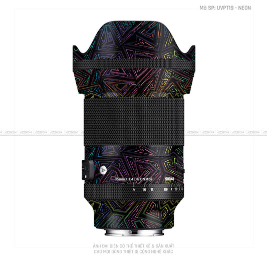 Dán Skin Ống Kính Sigma Vân Nổi NEON 02 | UVPT19