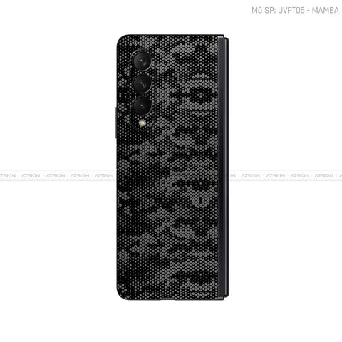 Dán Skin Galaxy Z Fold3 Vân Mamba Xám | UVPT05