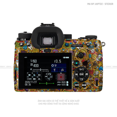 Dán Skin Máy Ảnh Pentax Vân Nổi Sticker 05 | UVPT22