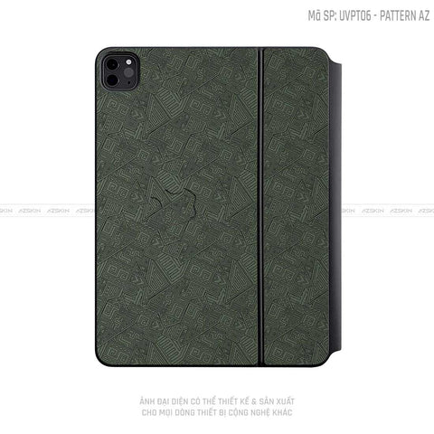 Dán Skin Magic Keyboard Vân Pattern AZ Xanh | UVPT06