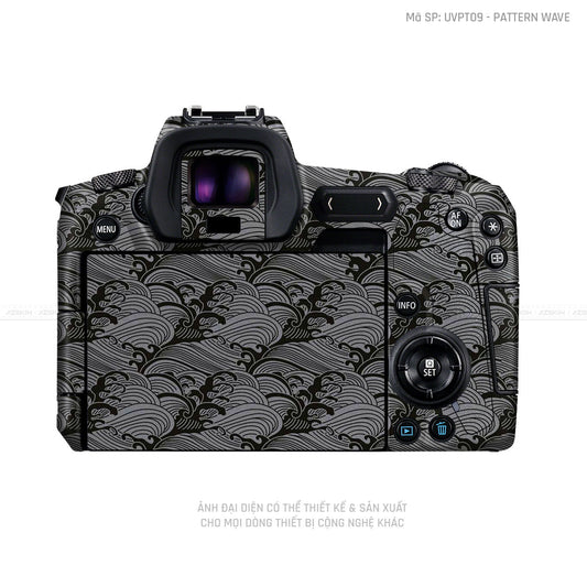 Dán Skin Máy Ảnh Canon Vân Nổi PATTERN WAVE Xám | UVPT09