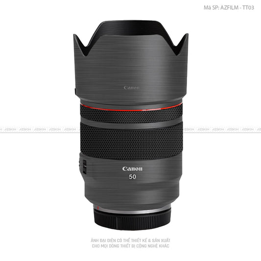 Dán Skin Ống Kính Canon Vân Xước Titan Xám | AZFILM - TT03