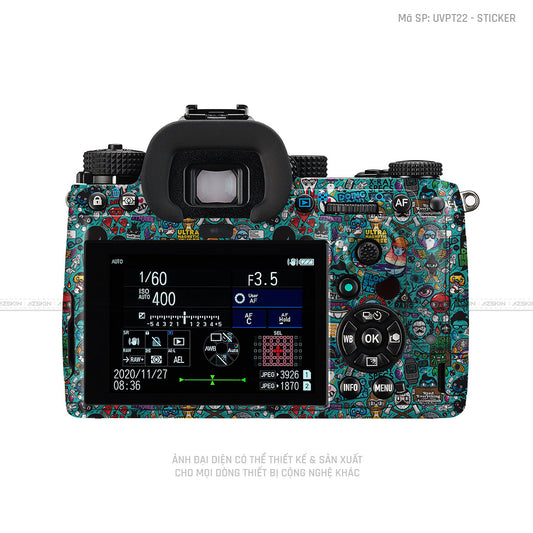 Dán Skin Máy Ảnh Pentax Vân Nổi Sticker 03 | UVPT22