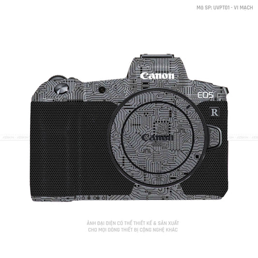 Dán Skin Máy Ảnh Canon Vân Nổi Vi Mạch Xám | UVPT01
