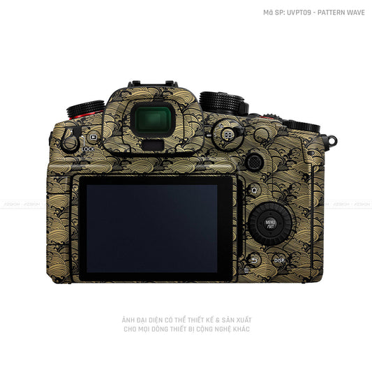 Dán Skin Máy Ảnh Lumix Vân Nổi Pattern Wave Vàng Đồng | UVPT09