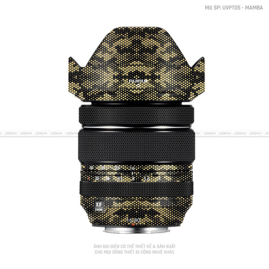 Dán Skin Ống Kính Fujifilm Vân Nổi Mamba Vàng Đồng | UVPT05